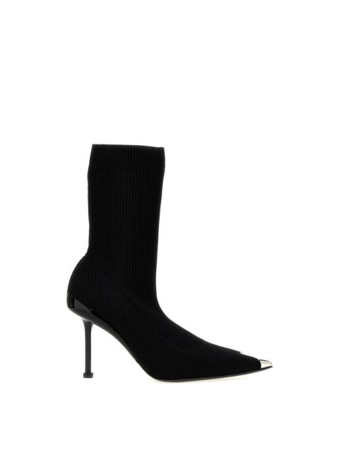 Alexander McQueen ALEXANDER MCQUEEN Slash Black Ankle Sock Boots New & Authent