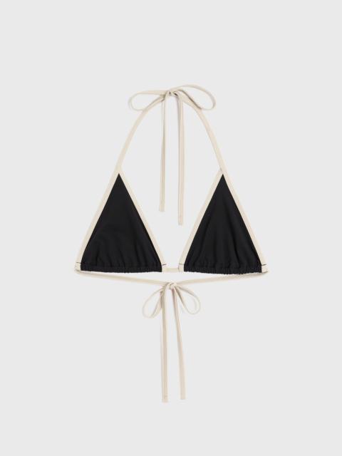TOTEME Stripe tie bikini top black