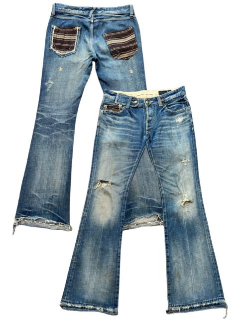 Other Designers Hype - Flare Rico Japan Distressed Patchwork Bootcut Denim Jeans 33