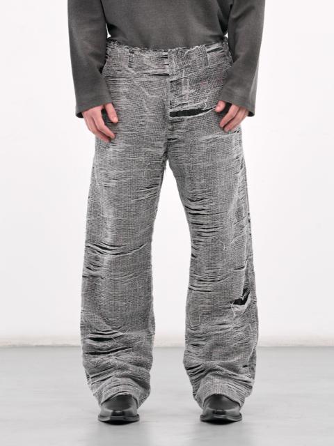 Diesel Distressed Plaid Trousers