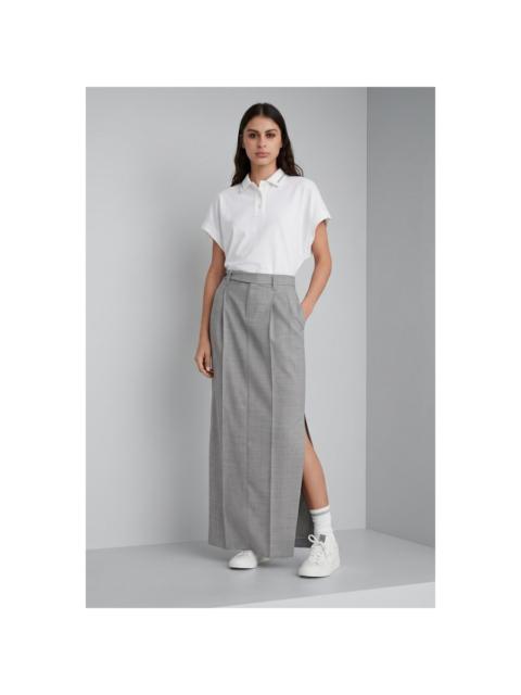 Brunello Cucinelli Brunello Cucinelli Wolight Grey Wool Skirt