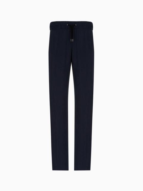 GIORGIO ARMANI Icon cupro drawstring trousers