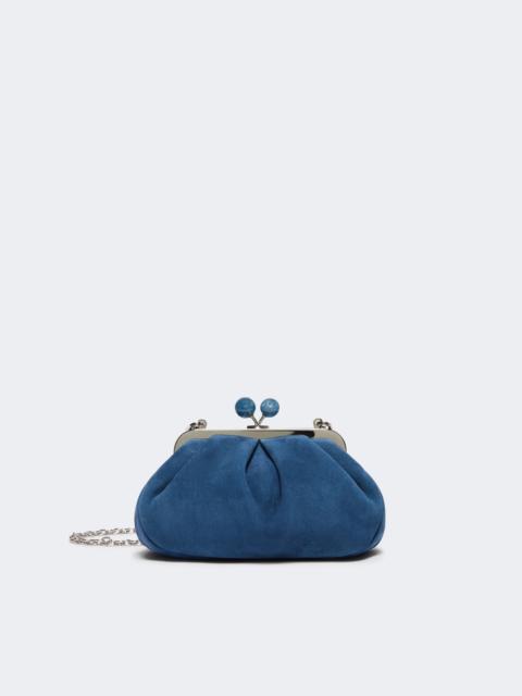 WEEKEND Max Mara Small suede Pasticcino Bag - CORNFLOWER BLUE