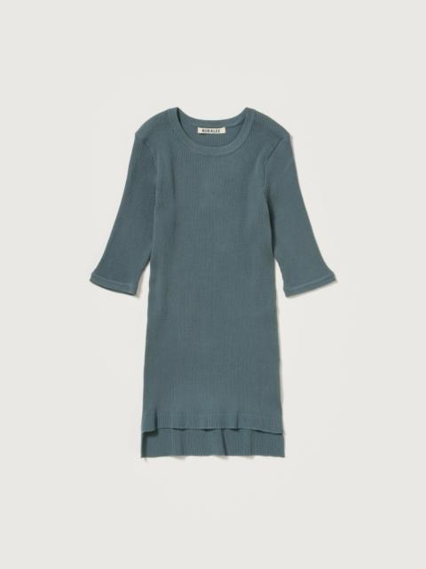 AURALEE COTTON HIGH GAUGE RIB KNIT TEE
