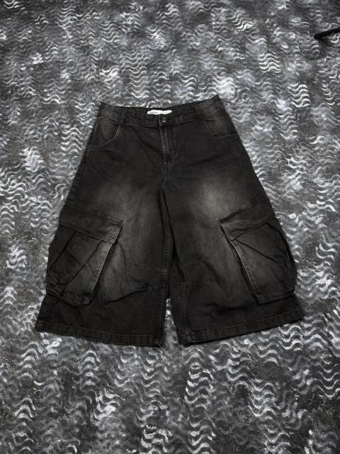 Other Designers Vintage Balenciaga JNCO Style Baggy Denim Jeans Cargo Shorts