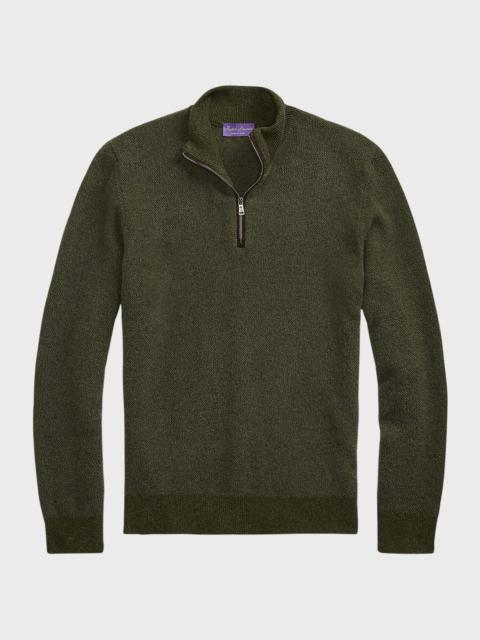 Men's Birdseye Quarter-Zip Sweater