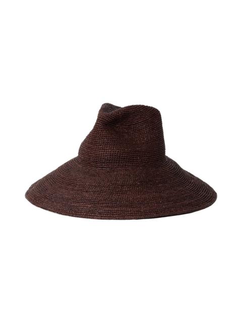 Janessa Leoné Janessa Leoné Waverly Wide Brim Packable Straw Hat in Chocolate at Nordstrom