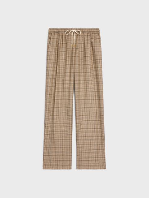 CELINE jogging pants in checked cashmere