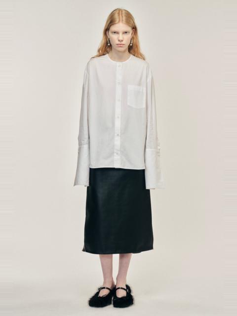 Simone Rocha Collarless Elongated Cuff Shirt