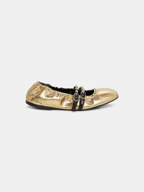 DOROTHEE SCHUMACHER METALLIC CHIC studded ballerina