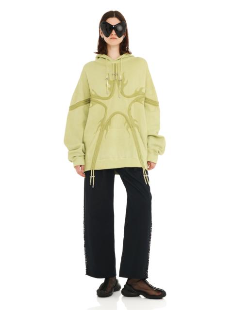 Collina Strada OLIVE FLAMES STAR HOODIE