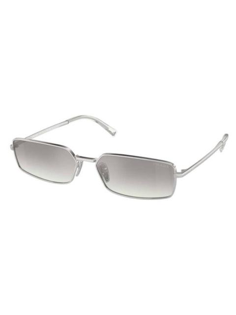 Prada Prada Silver Grey Mirror Rectangular Ladies Sunglasses PR A60S 1BC80G 59