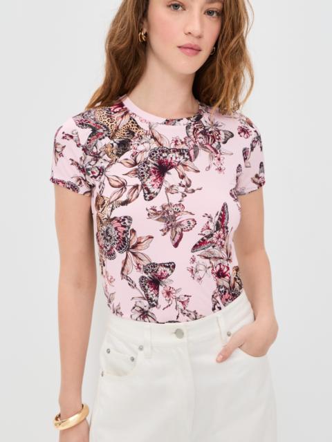 L'AGENCE Ressi Short Sleeve Butterfly Crew Tee