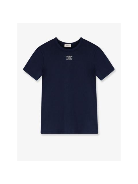 CELINE CELINE $740 Navy/Off White Triomphe T-shirt New & Authentic