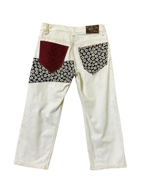 Other Designers Japanese Brand - Vintage Japanese Tradition Motive Patchwork Denim Jeans