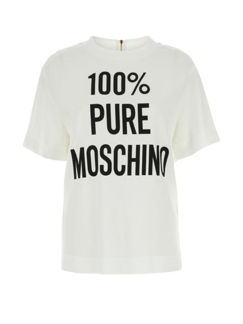 Moschino White crepe t-shirt
