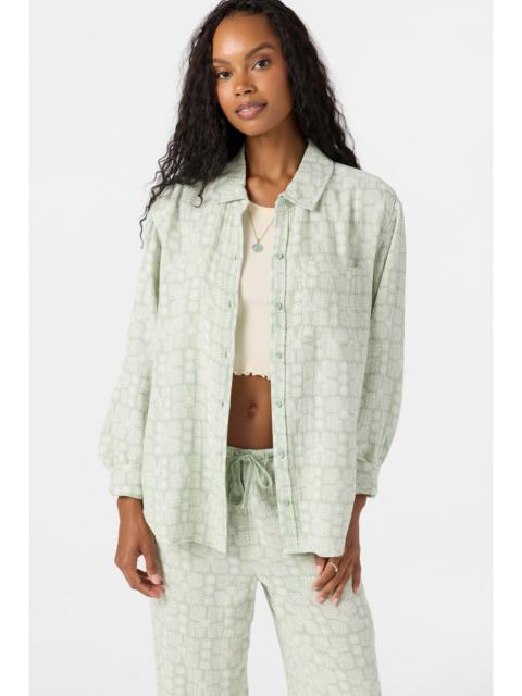 O'Neill Leni Relaxed Geo Long Sleeve Top