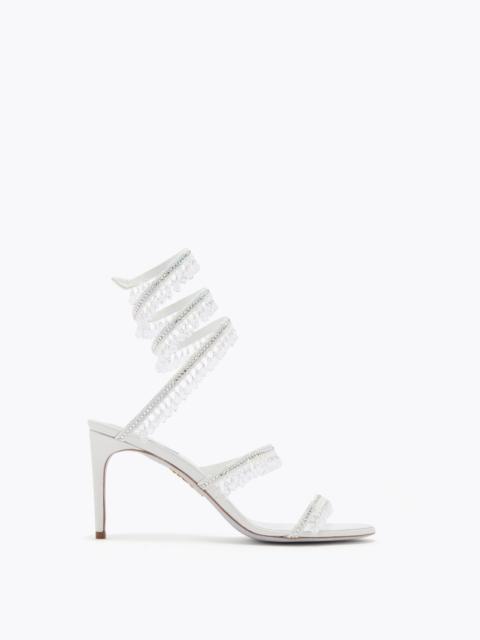 RENE CAOVILLA CHANDELIER WHITE SANDAL 80