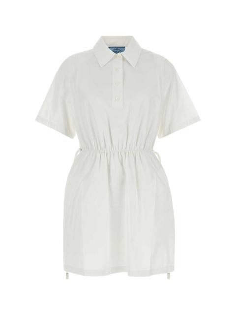 Prada White Poplin Shirt Dress