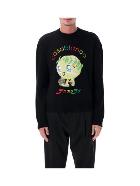 CASABLANCA Casablanca Character Intarsia Crew Sweater