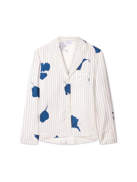 Off-White Stripe Flwr Pajama Ls Shir