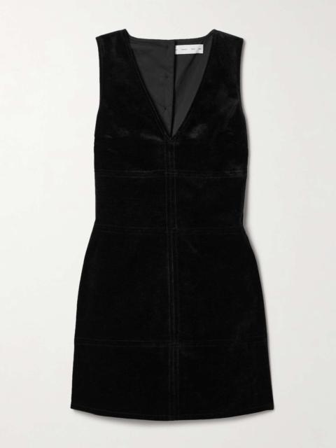 Knox paneled velvet mini dress