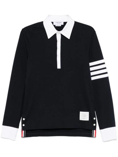 Thom Browne Thom Browne Men Classic Fit Long Sleeve Rugby In Med Weight Jersey With Eng 4 Bar