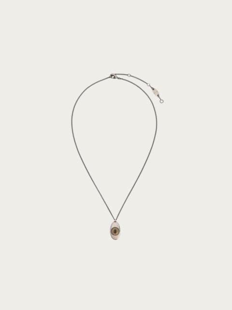 Lemaire Cat Eye Pendant Necklace - Light Chestnut