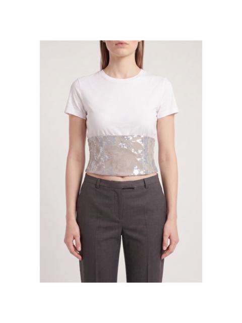 Brunello Cucinelli Brunello Cucinelli White Linen Corset Shirt