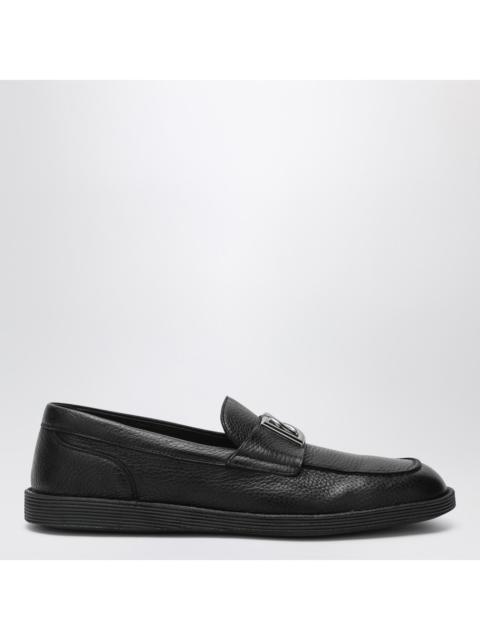 Dolce & Gabbana Dolce&Gabbana Black Leather Loafers With Dg Logo Men
