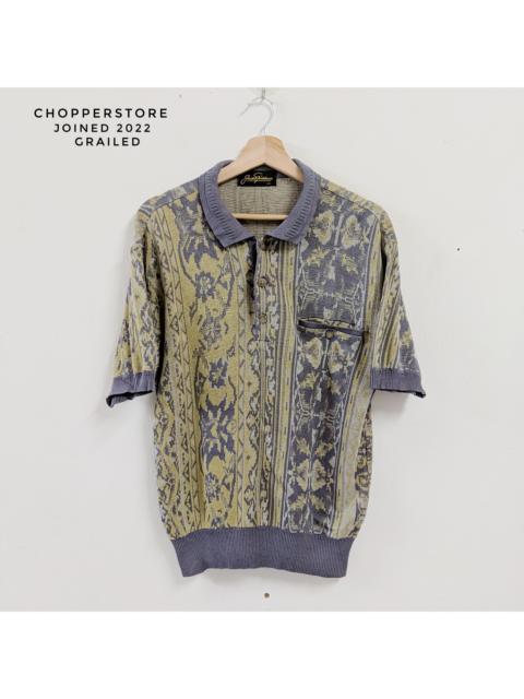 Other Designers Designer - Vintage JackSpicklaus Stripe Art Short Sleeve Knitwear