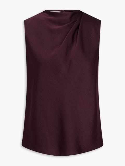 Other Designers Pleated satin-crepe top