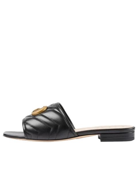 GUCCI (WMNS) Gucci Double g Slippers Black 646169-BKO60-1000
