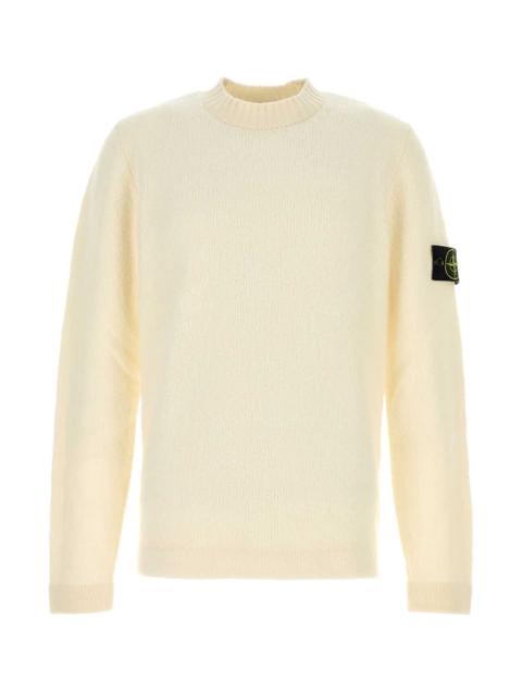 Stone Island Stone Island Men Ivory Wool Blend Sweater