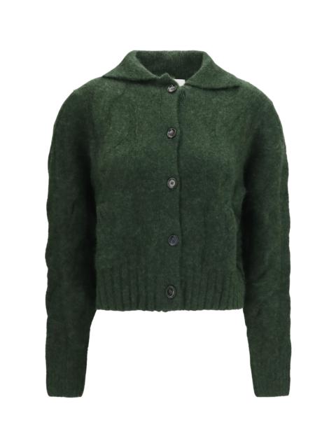 Allude Allude Cashmere and Silk Sweater with Buttons Gray Women