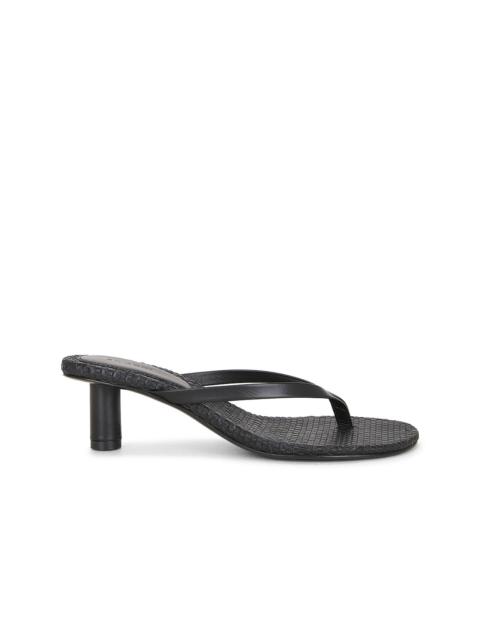 ST. AGNI Woven Thong Heeled Sandal