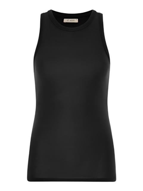 ST. AGNI Jersey Tank in Black