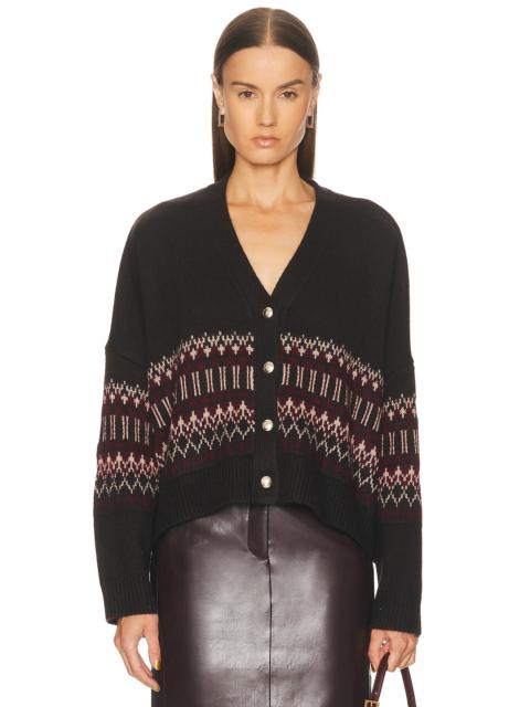SABLYN Elliot B Boxy Cropped Fairisle Cardigan