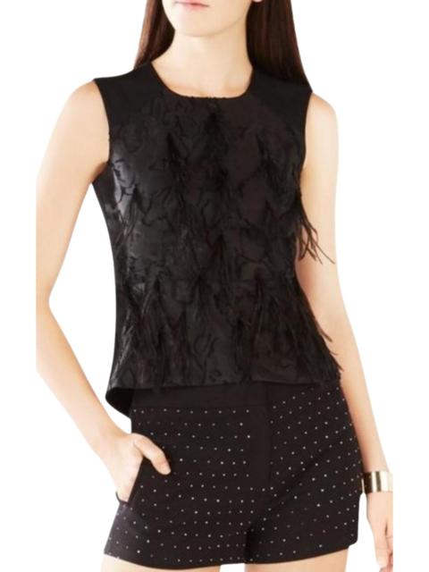Other Designers Feathered Burnout Floral Jacquard Top