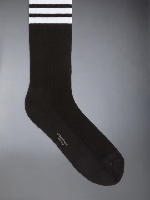 Thom Browne LIGHTWEIGHT COTTON 4-BAR ATHLETIC MID CALF SOCKS