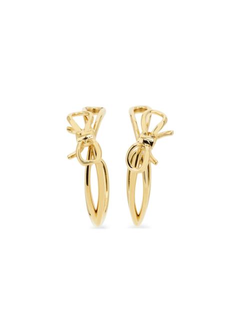 FERRAGAMO bow-detail hoop earrings