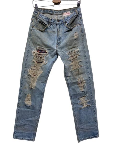 Other Designers Vintage - 🔥VTG LEVIS ORANGE TAB PATCHWORK&DISTRESSED JEANS