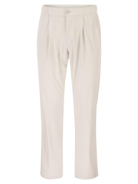 Herno Herno Men Stretch Techno-Nylon Jogger Trousers With Pleats