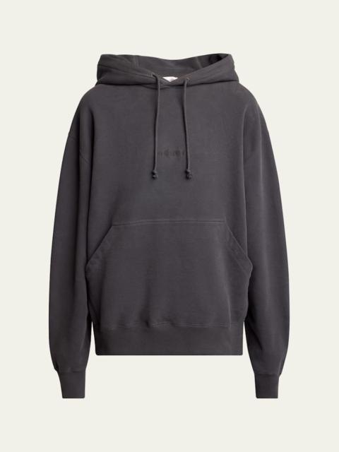SAINT LAURENT Men's Fleece Tonal Logo Hoodie