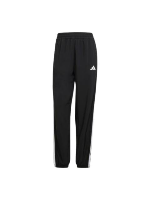 adidas (WMNS) adidas Train Essentials 3-Stripes Woven Pants 'Black White' JI8313