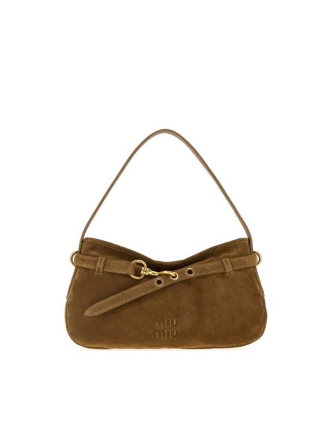 Miu Miu Miu Miu Biscuit Suede Avenue Shoulder Bag