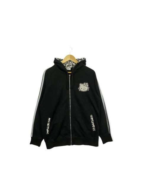 Other Designers Japanese Brand - Hello Kitty Big Logo Full Zipper Hoodie Black