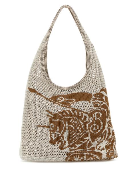 Burberry White crochet shopping bag