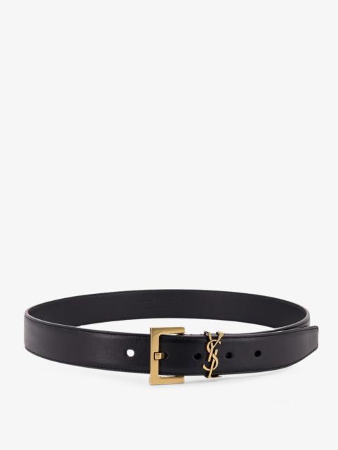 SAINT LAURENT Saint Laurent Leather Belt Black Women