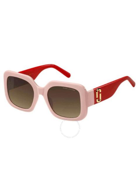 Marc Jacobs Marc Jacobs Brown Square Ladies Sunglasses MARC 647/S 0C48/HA 53